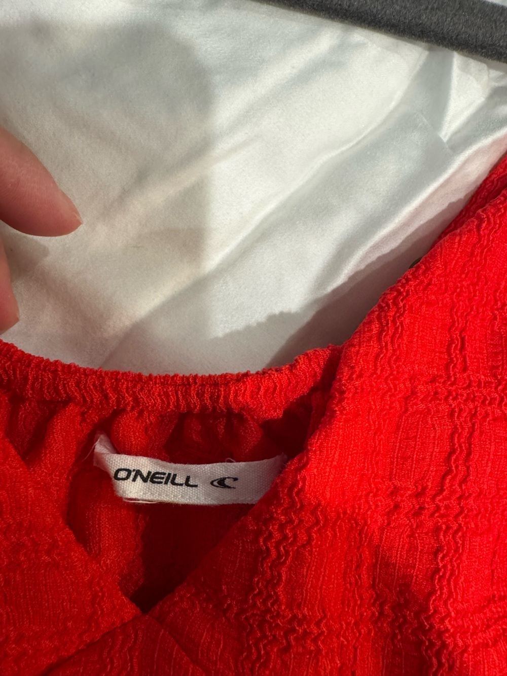O'Neill Bright Red Ruffle Tiered Camisole - Picture 3 of 4